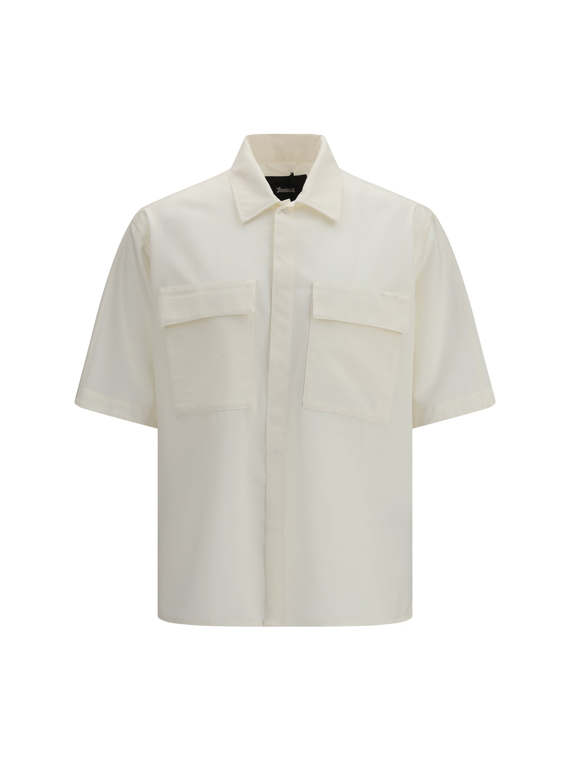 Laminar Oversize Bowling Shirt — Beige