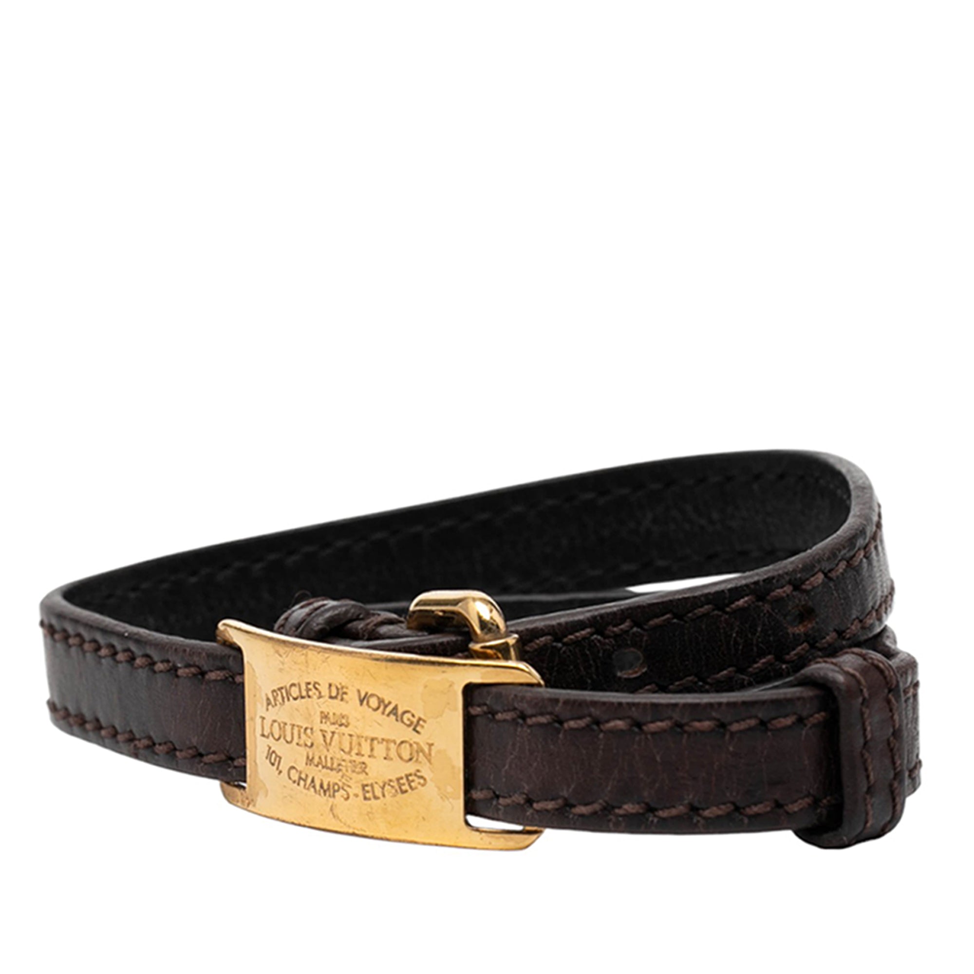 Leather Articles de Voyage Sign It Bracelet