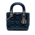 Mini Metallic Calfskin Cannage Lady Dior