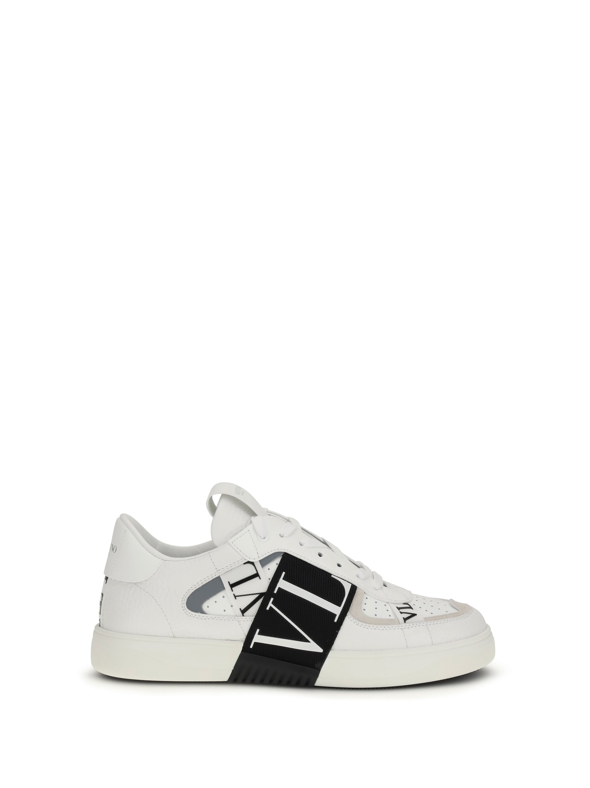 Valentino Garavani Logo-Ribbon Low-Top Sneaker — White