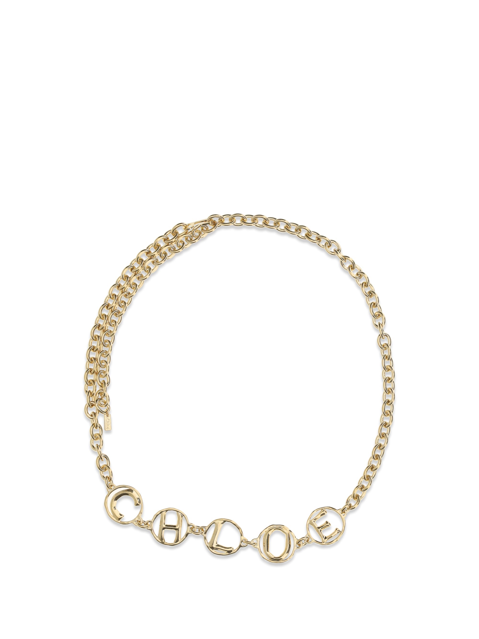 Chloé Script Jewel Belt — Gold