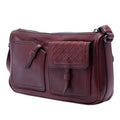 Intrecciato Trimmed Multi Pocket Leather Shoulder Bag