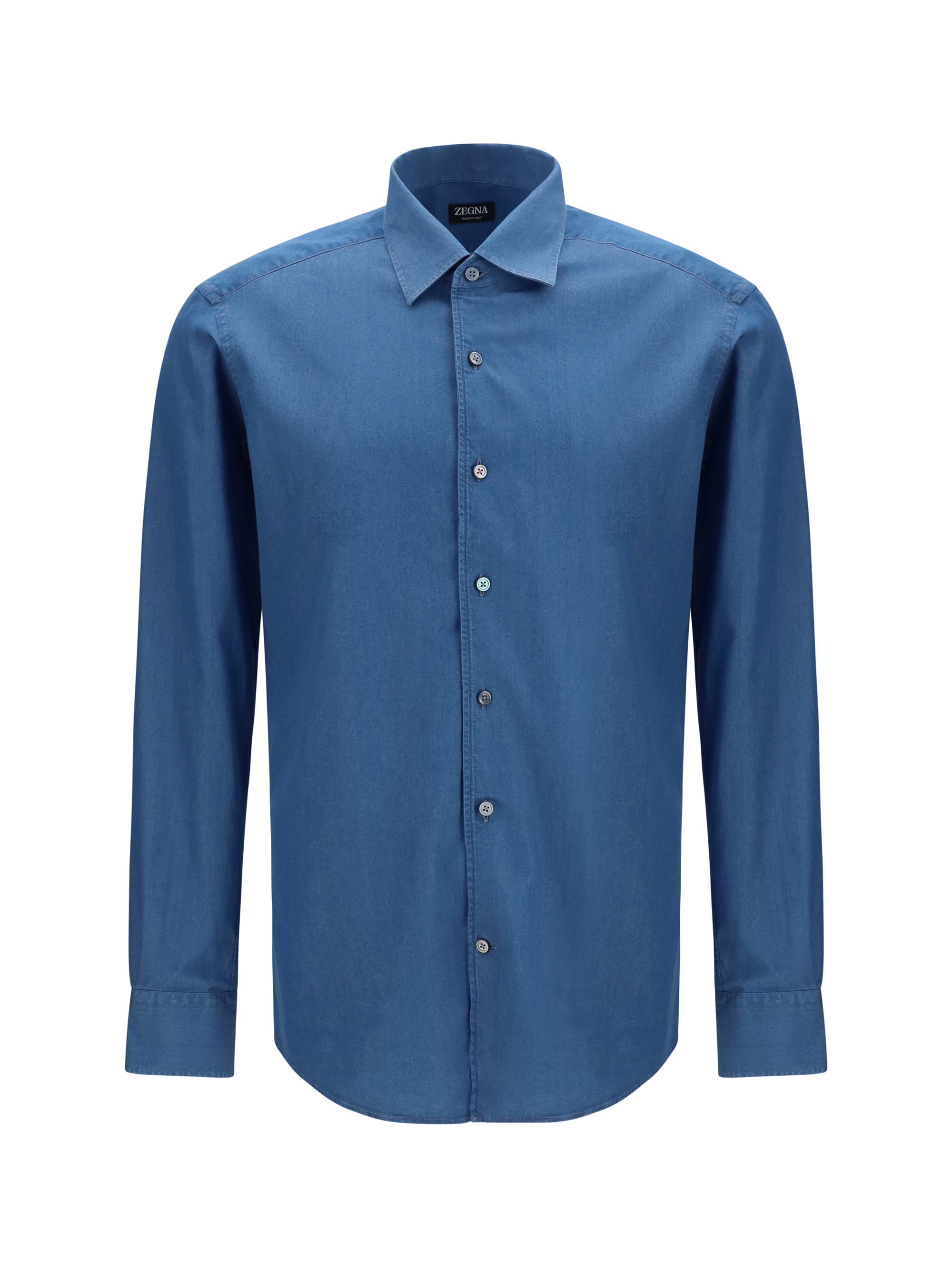 Zegna Cotton Shirt — Blue