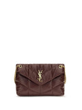 Saint Laurent Puffer Toy Shoulder Bag — Brown