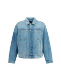 7for Medium-Wash Denim Jacket — Blue