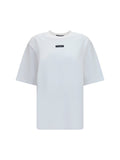 Dolce & Gabbana Camiseta de algodón con parche del logo — Blanca