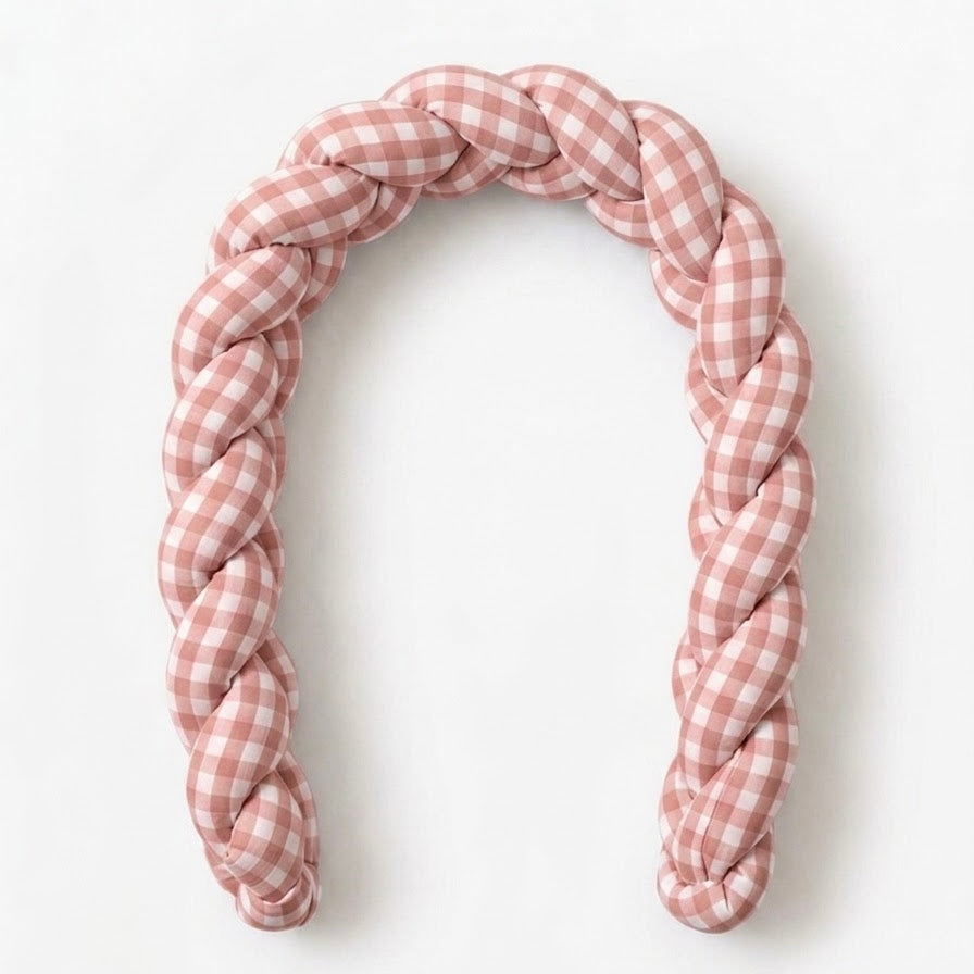 TRENZA PROTECTORA CAPAZO de COCHECITO | Cuadro Grande Rosa