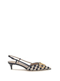 Valentino Garavani Crochet VLogo Signature Slingback Heel — Multicolor