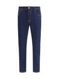 Pt Torino Classic Five-Pocket Cotton Jeans — Navy