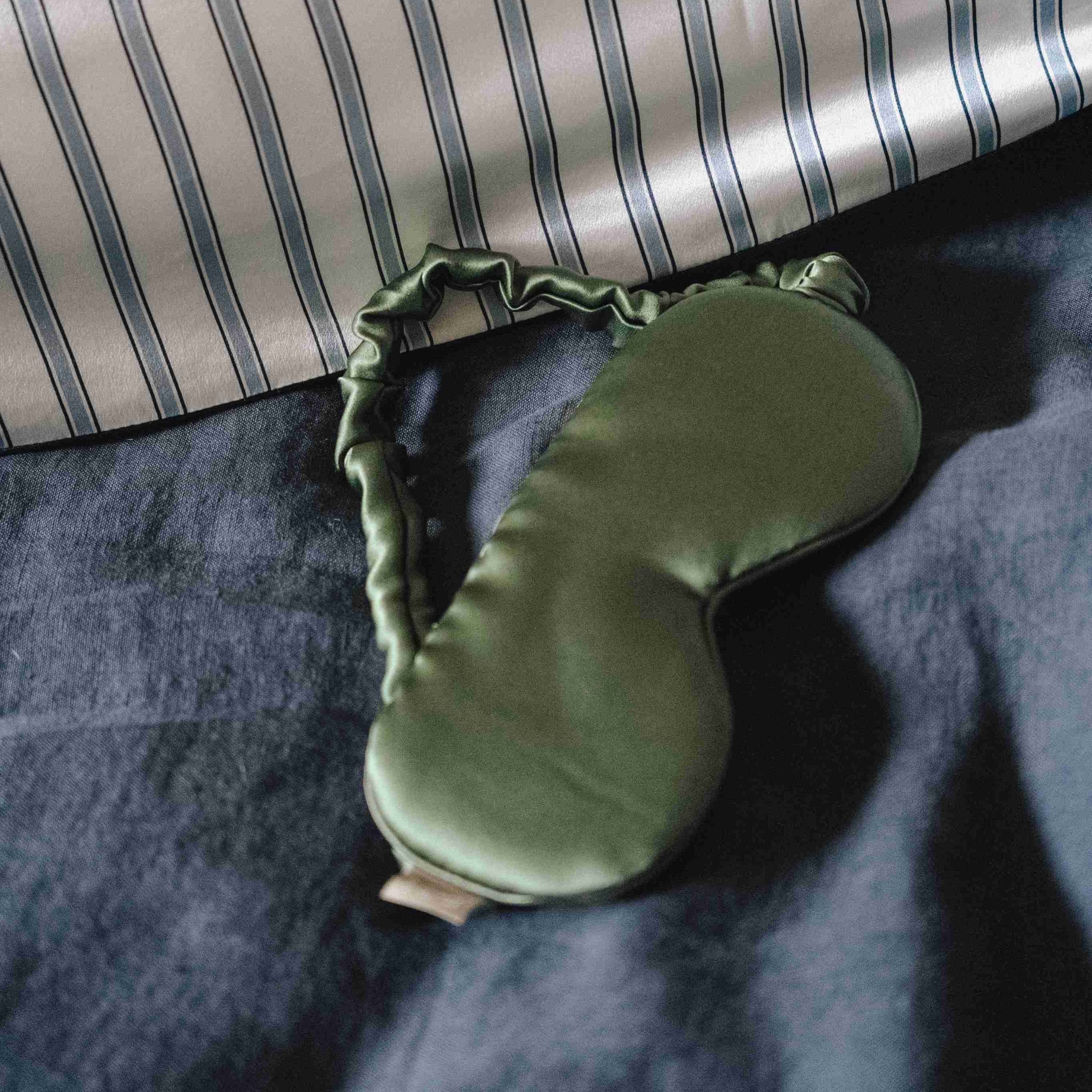 Masque de sommeil 100% pure soie - Vert Sauge