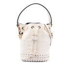 Mini Embossed Leather Whipstitch Mon Tresor Bucket Bag