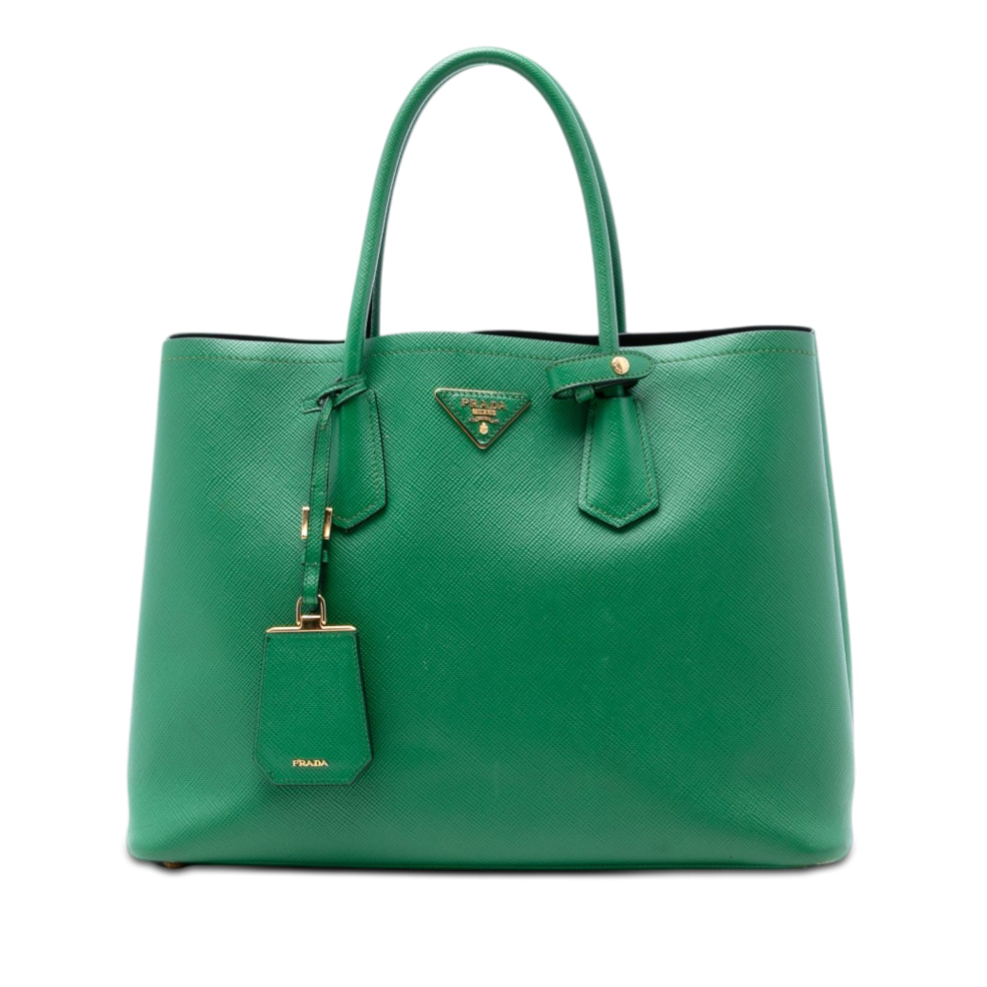 Medium Saffiano Cuir Double Satchel