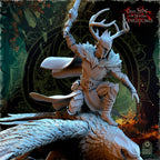 Faelar Evergreen Commander on Eagle, The Beholder Miniatures