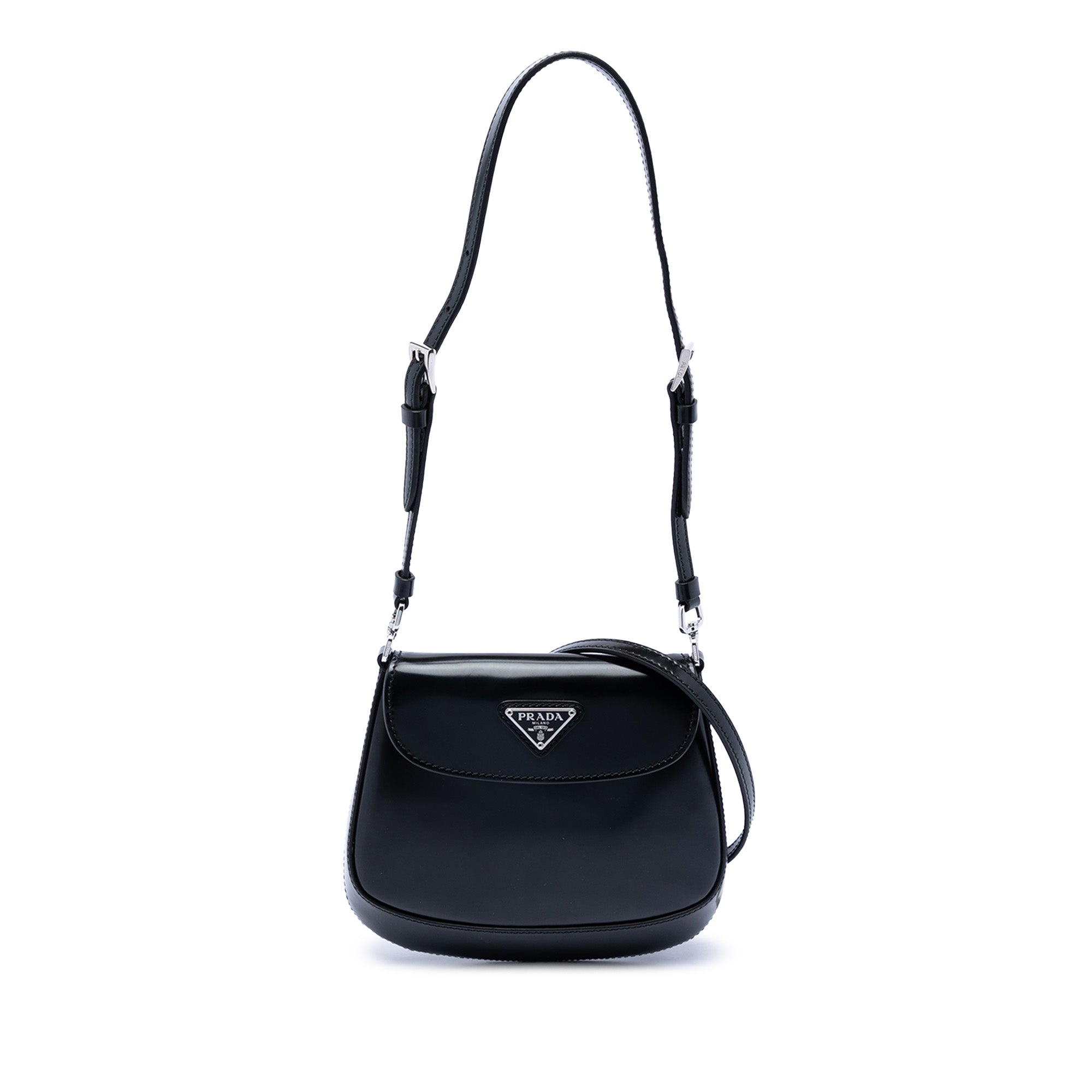 Mini Brushed Leather Cleo Flap