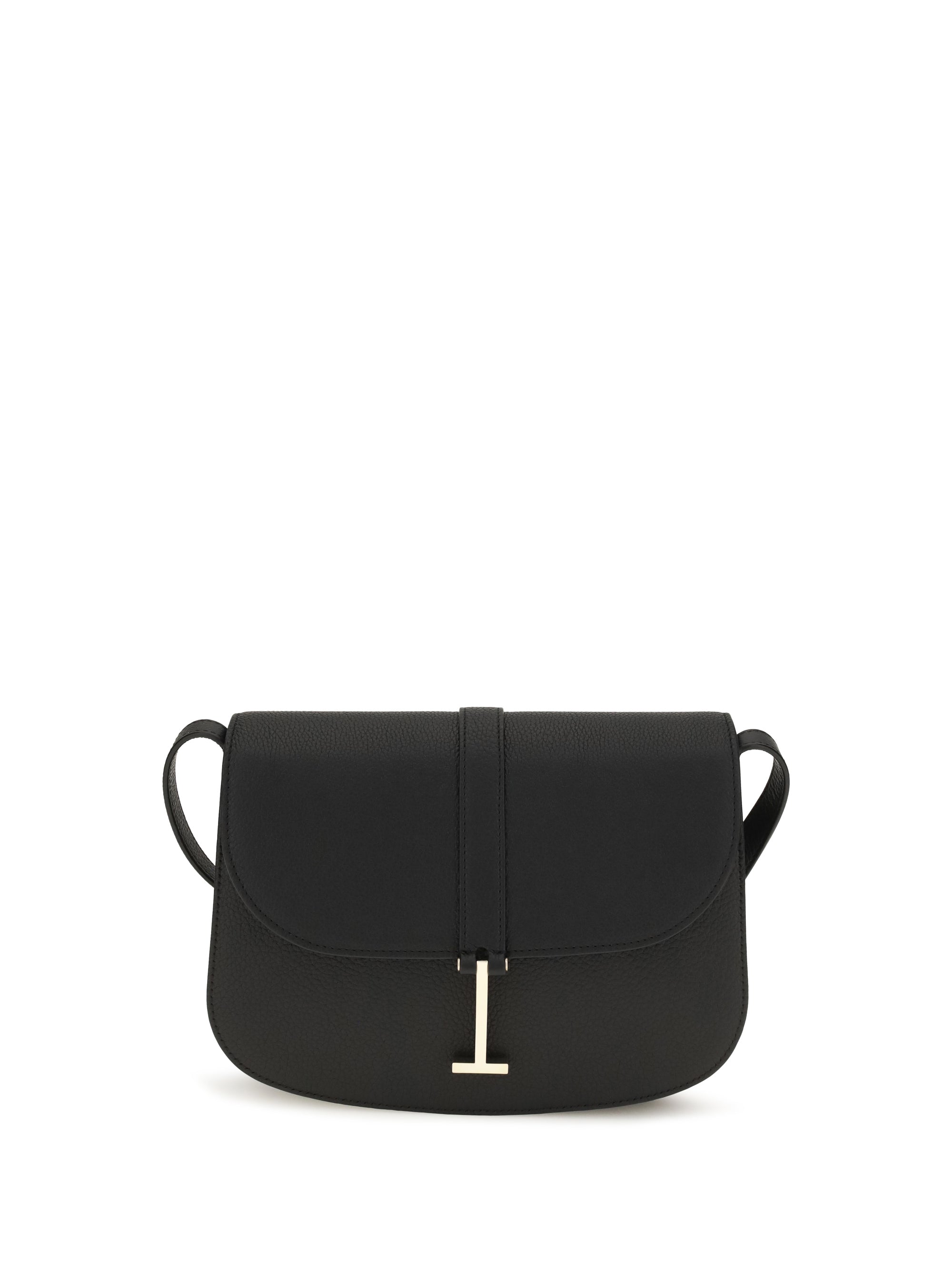 Tom Ford Grained Calf Leather Crossbody Bag — Black