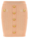 Balmain Chiocciola Skirt — Beige
