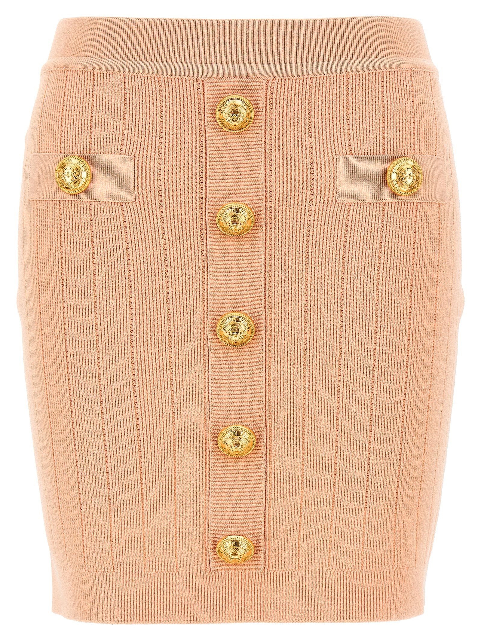Balmain Chiocciola Skirt — Beige