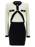 Balmain Filo Leone Catena Dress — Cream