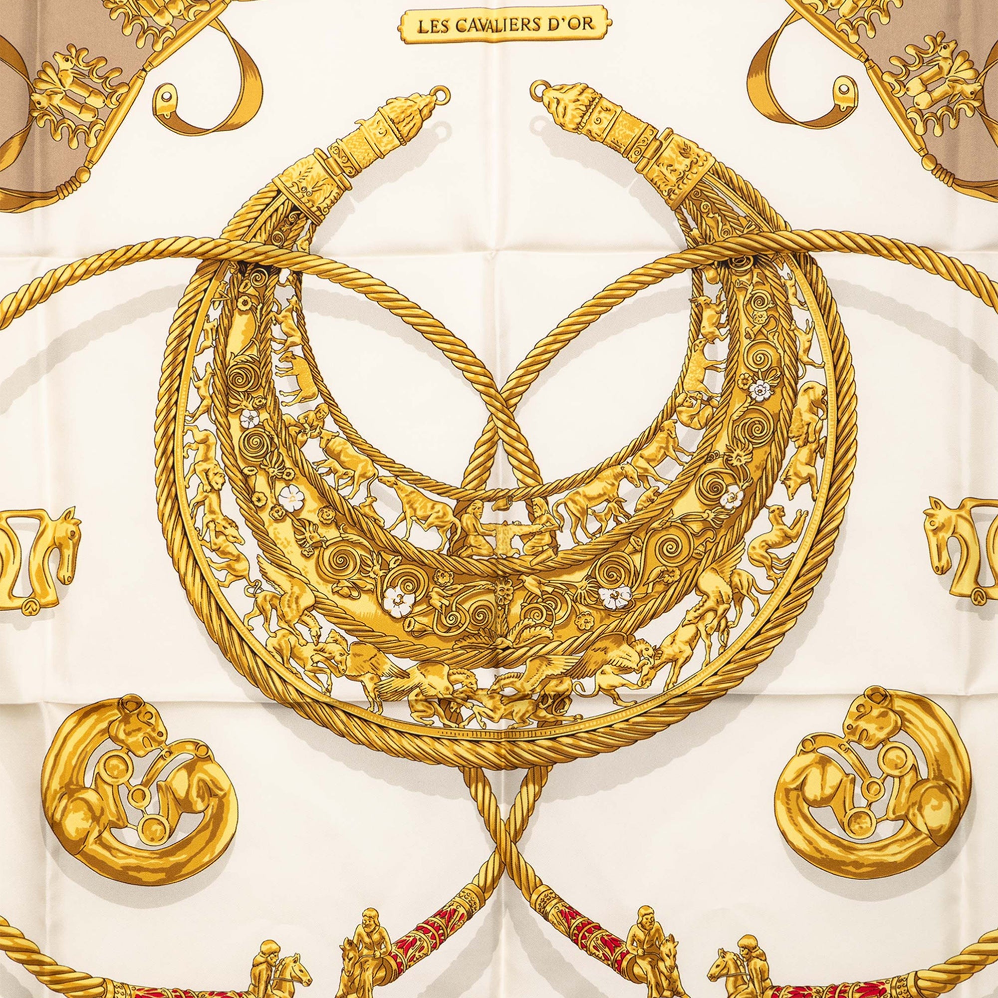 Les Cavaliers d Or Silk Scarf 90