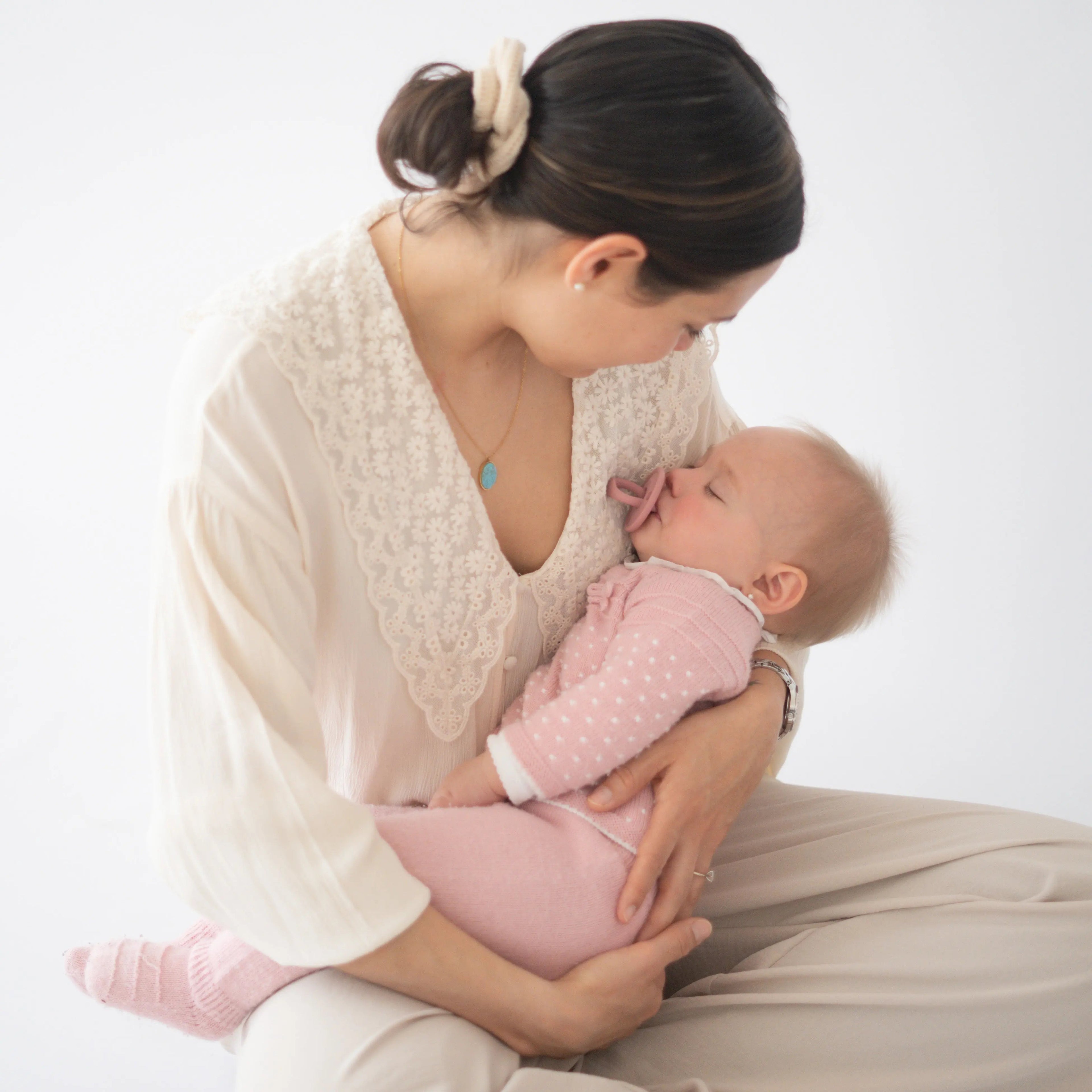 Chupete DIAMOND Nenina & Co Rosa y Rosa Pálido | Silicona Orgánica para Bebé +12 Meses