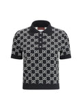 Gucci GG Wool Jacquard Polo — Black
