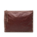 Large Leather Rockstud Clutch