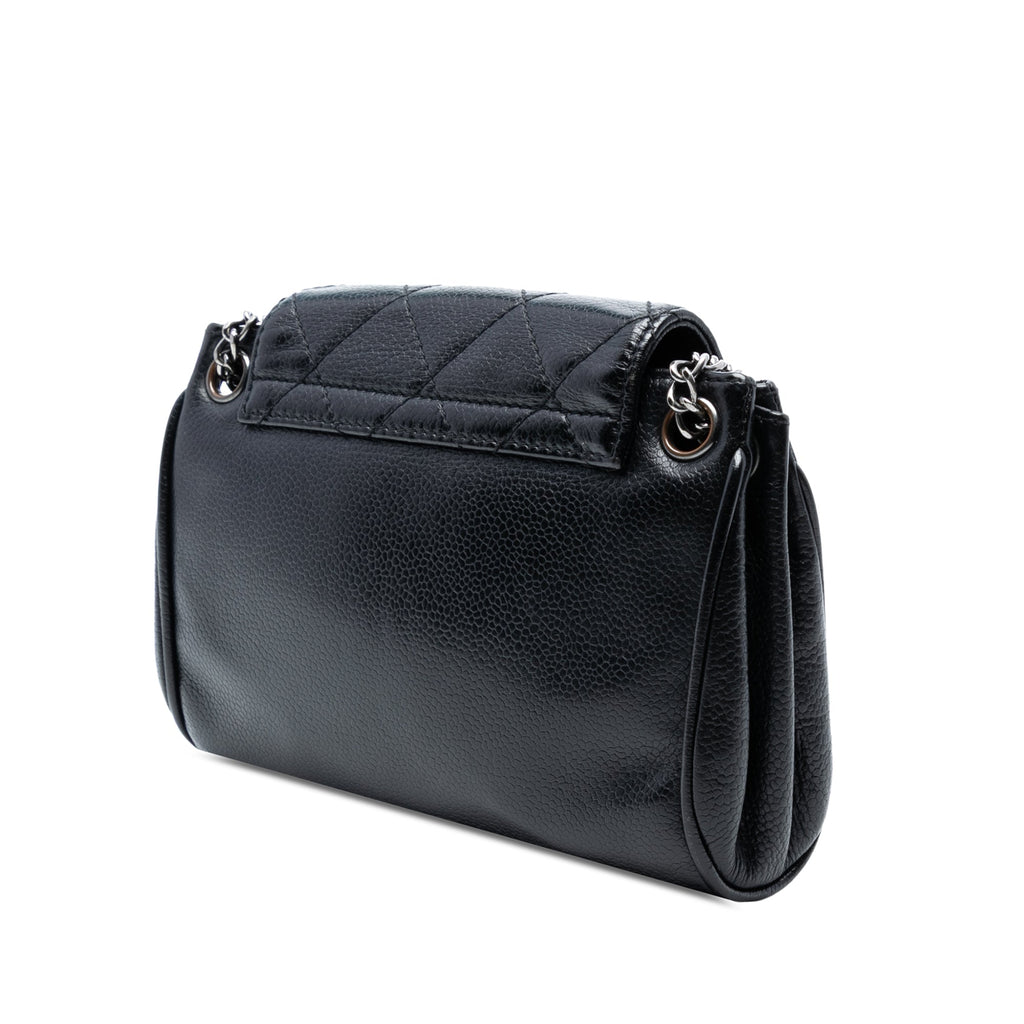 Mini Quilted Caviar Accordion Flap