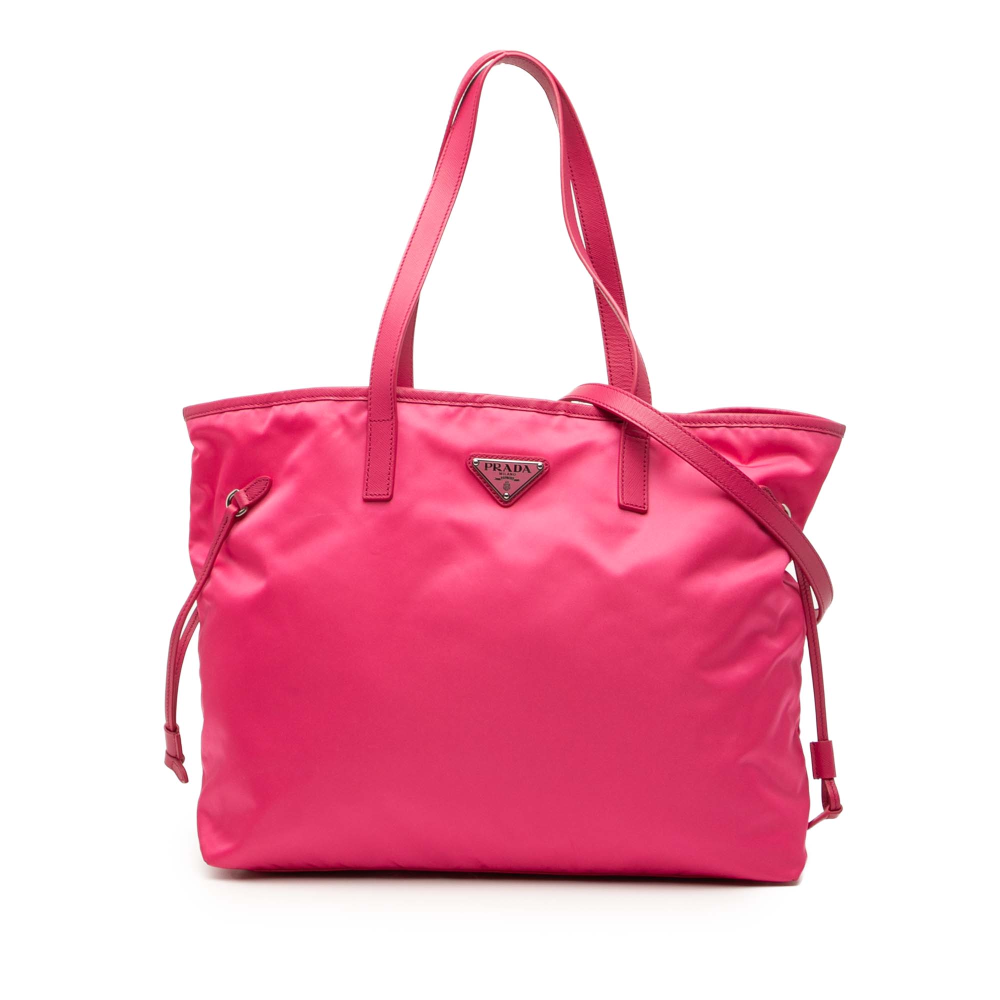 Saffiano Trimmed Tessuto Open Convertible Tote
