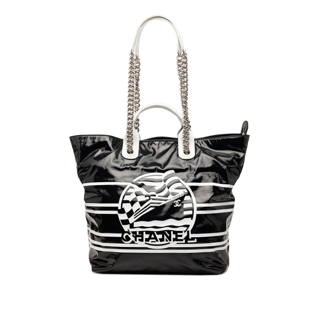 Coated Canvas La Pausa Bay Shopping Satchel