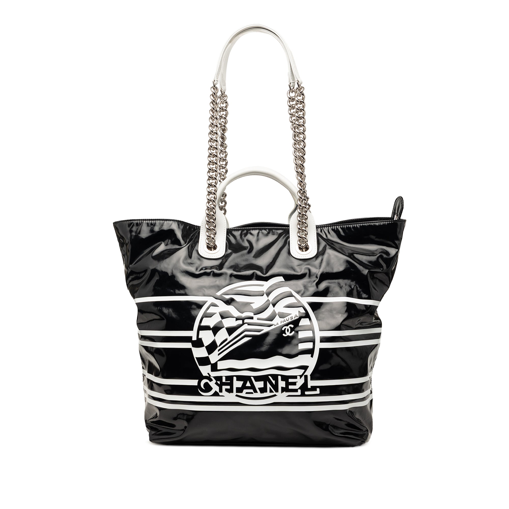 Coated Canvas La Pausa Bay Shopping Satchel