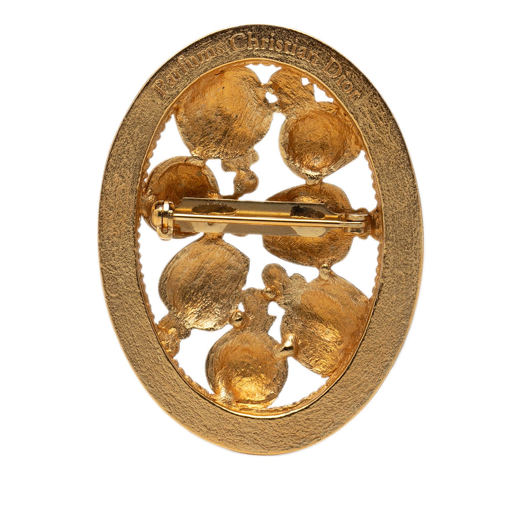 Gold Plated Perfume Bottle Brooch