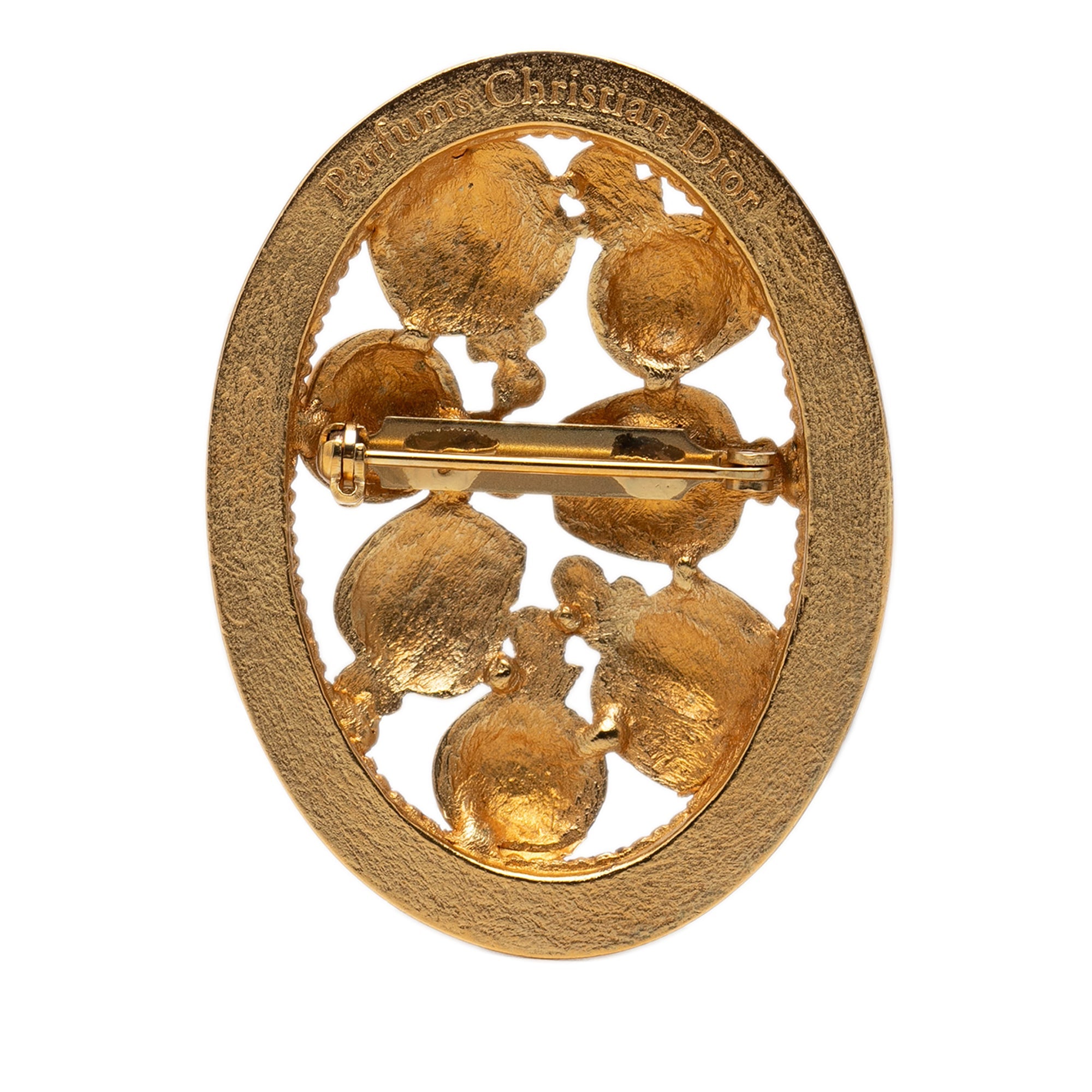 Gold Plated Perfume Bottle Brooch