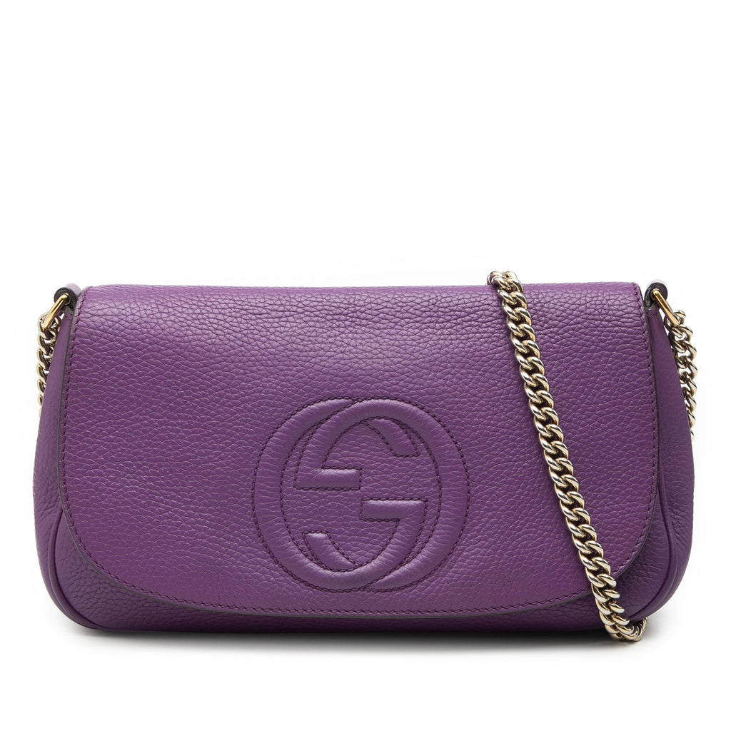 Medium Calfskin Soho Chain Flap Crossbody