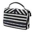 Large Chevron Berber Monogram College Satchel