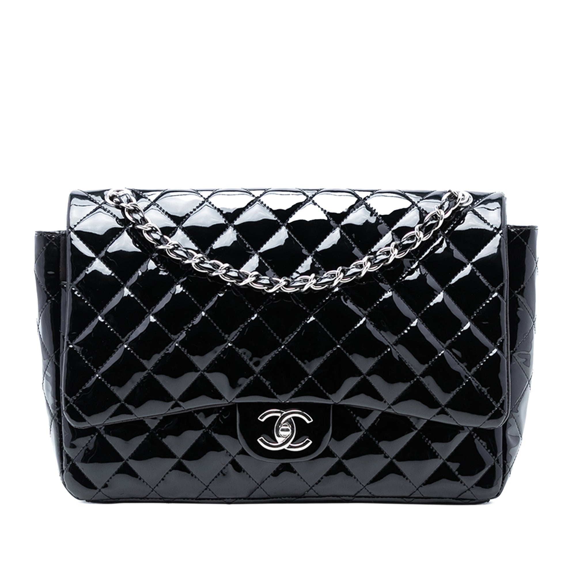 Maxi Classic Patent Double Flap