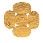 CC Gold Plated Gripoix Clover Brooch