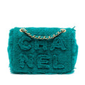 Small Wool Tweed Giant Logo Flap