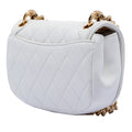 Small Quilted Calfskin Underline Saddle Flap