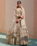 Pihu Ivory Double Dupatta Lehenga Set By KYNAH, Luxury Indian Fashion & Bridal Wear