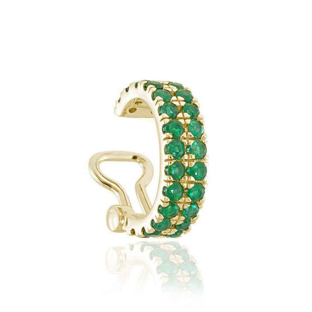ELENA Double Row Emerald Ear Cuff Single By ALINKA Fine Jewellery