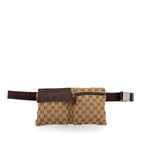 GG Canvas Double Pocket Belt Bag