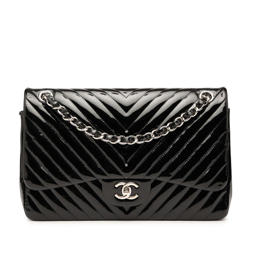 Jumbo Classic Chevron Patent Double Flap