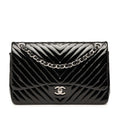 Jumbo Classic Chevron Patent Double Flap