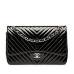 Jumbo Classic Chevron Patent Double Flap