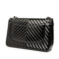 Jumbo Classic Chevron Patent Double Flap