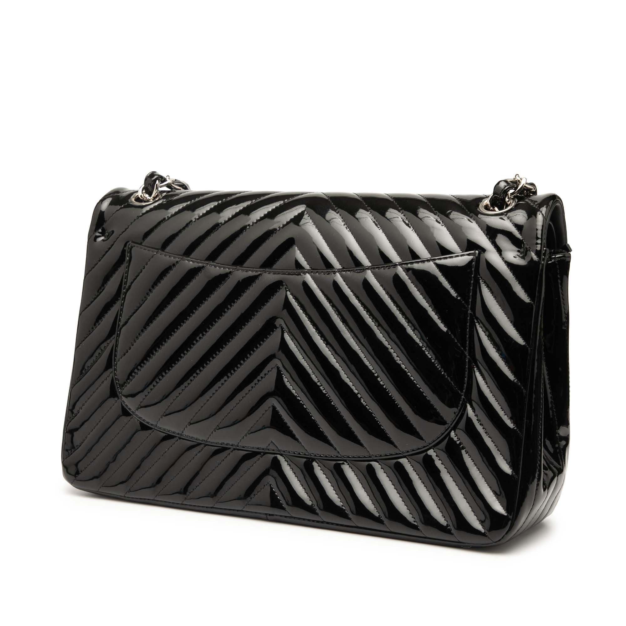 Jumbo Classic Chevron Patent Double Flap