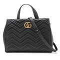 Medium GG Marmont Matelasse Calfskin Satchel