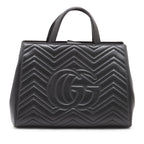 Medium GG Marmont Matelasse Calfskin Satchel