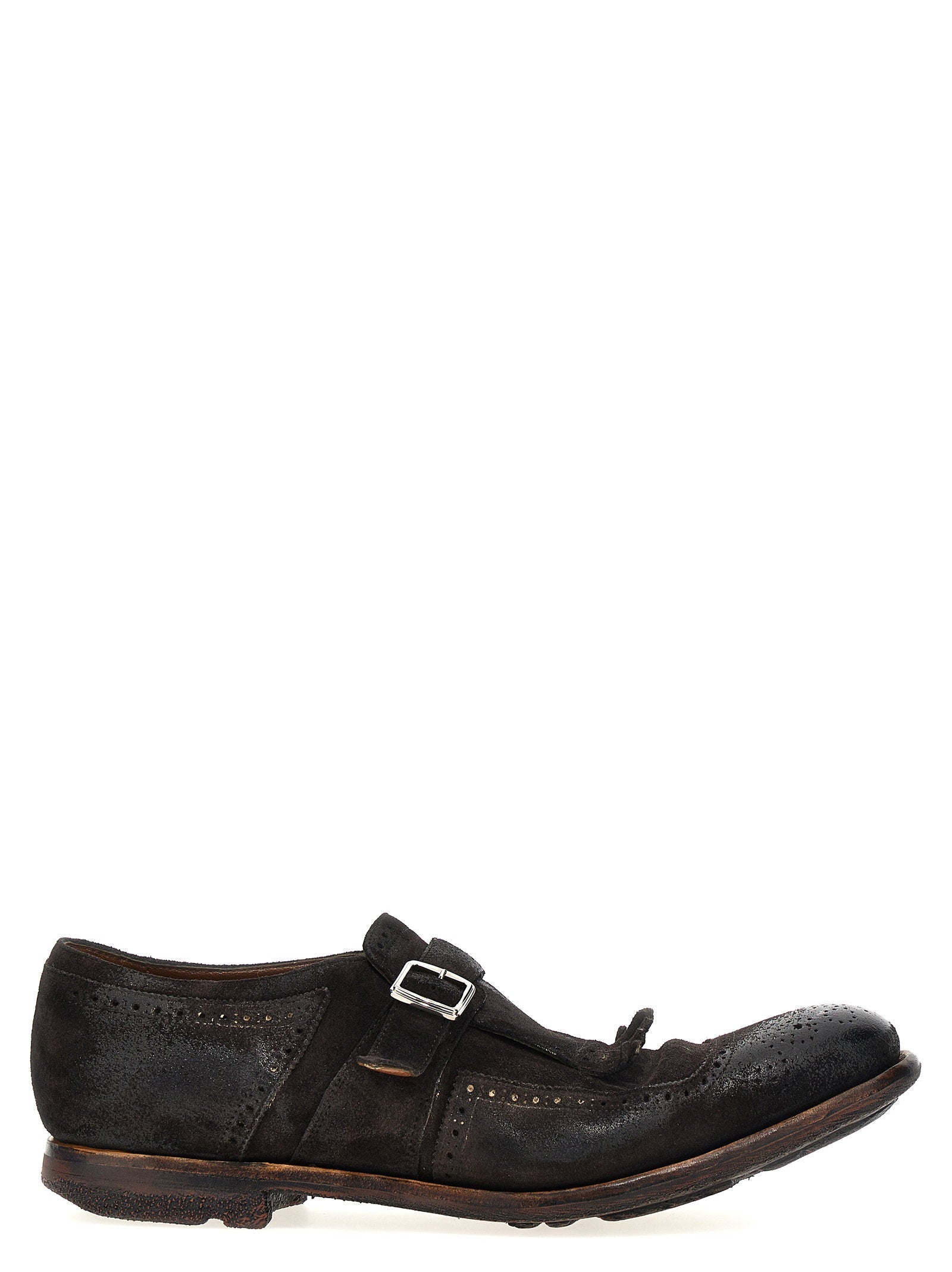 Church's Vintage Suede Loafer — Black