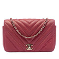 Small Chevron Caviar Statement Flap